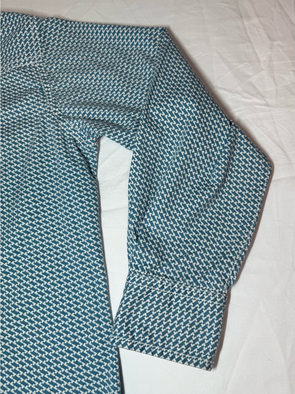 Wrangler 20X Boys M Competition Pearl Snap Western Shirt Teal Geometric - Picture 13 of 16